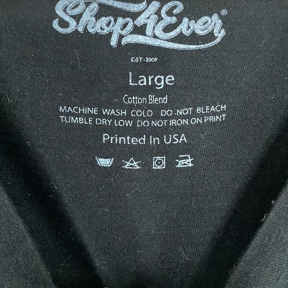 SHOP 4 EVER T-shirt | Black | Large - Picture 4 of 5